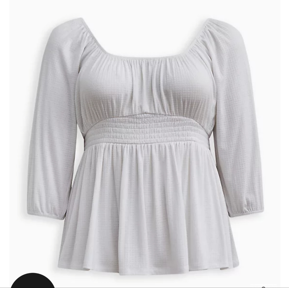 ✨NWT✨ Torrid Textured Jersey Smocked Waist Top